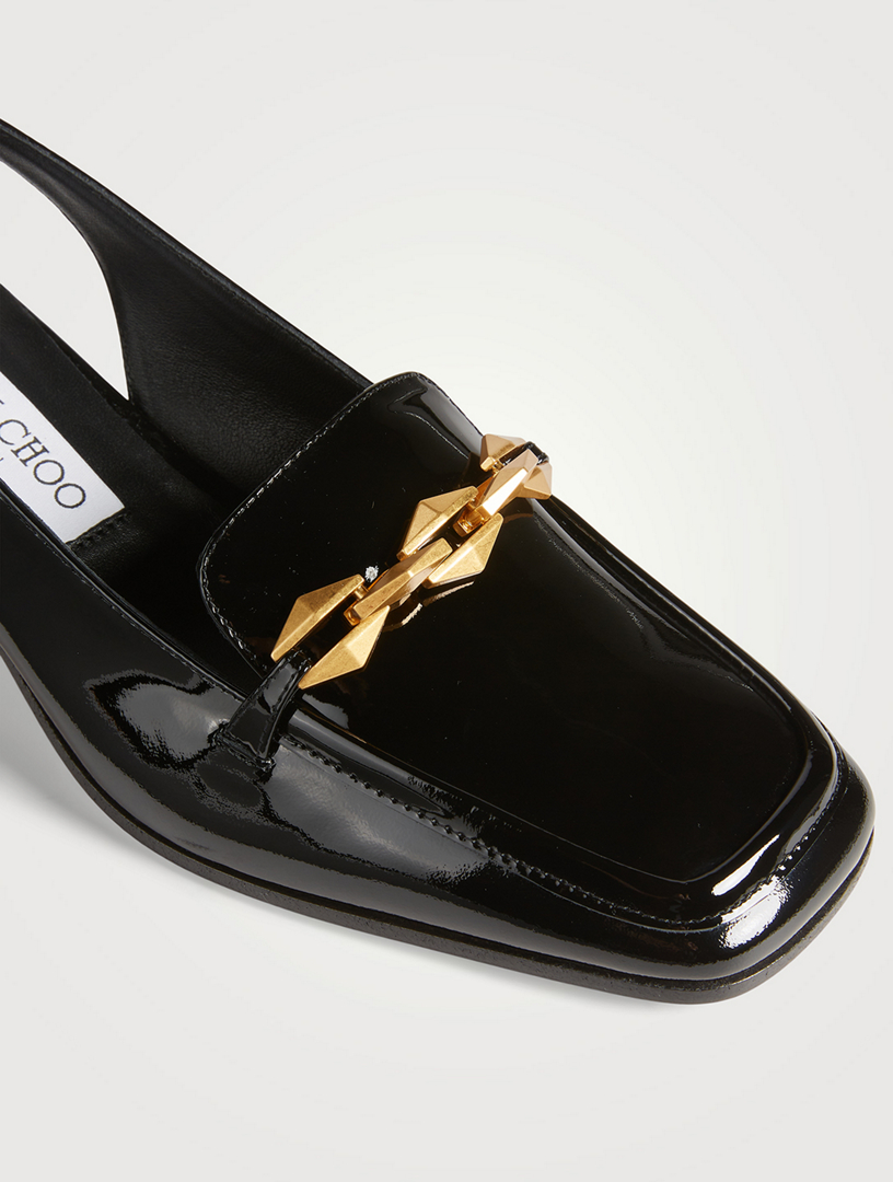 Diamond Tilda Patent Leather Slingback Pumps