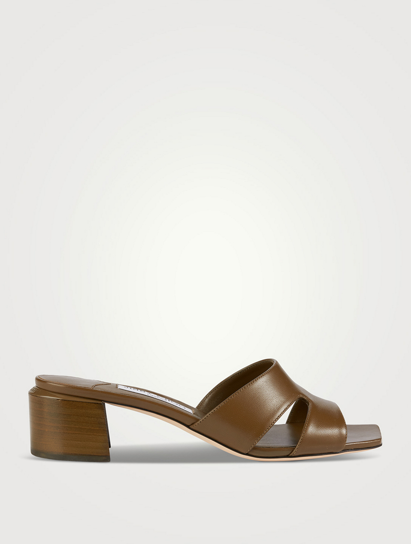 OFFICE Soul Searcher Hardware Mules Tan - Women's Sandals