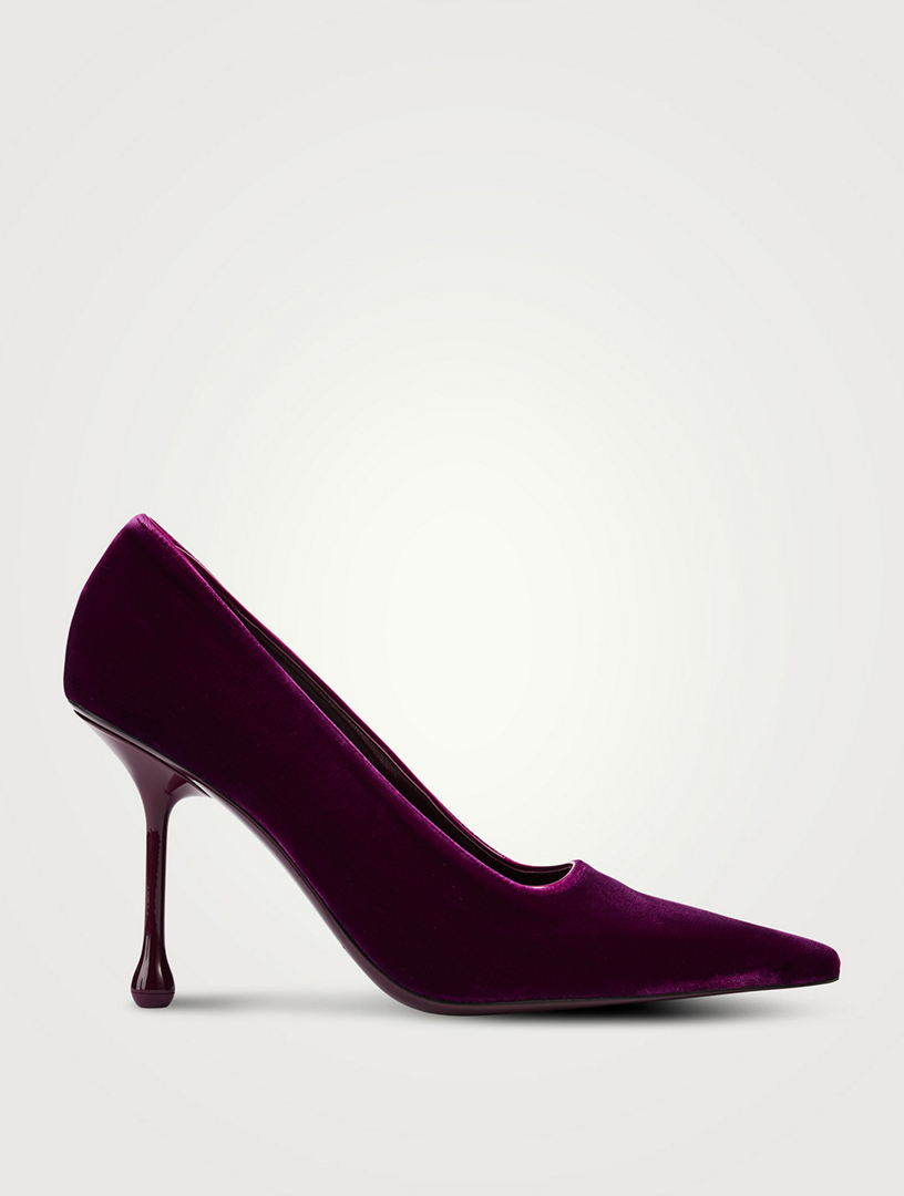 Ballet Pink Suede Pointy Toe Pumps with Jimmy Choo Button, LOVE 100, Autumn  Winter 19