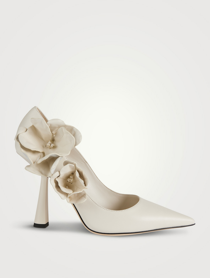 White hot sale designer pumps