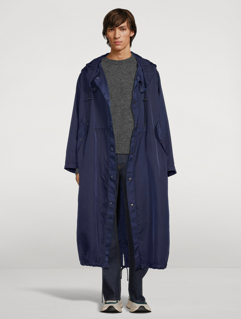 Nylon Gabardine Long Coat