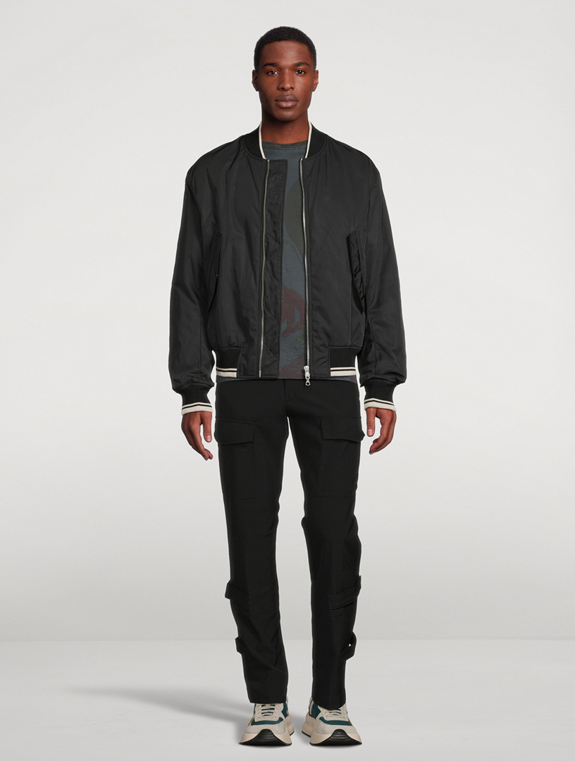 Bomber Jacket With Back Zipper