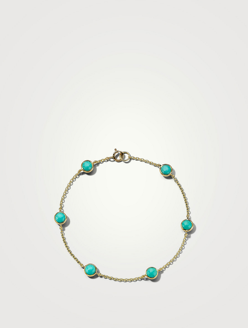 IPPOLITA Lollipop 18K Gold Confetti Bracelet With Turquoise Holt Renfrew