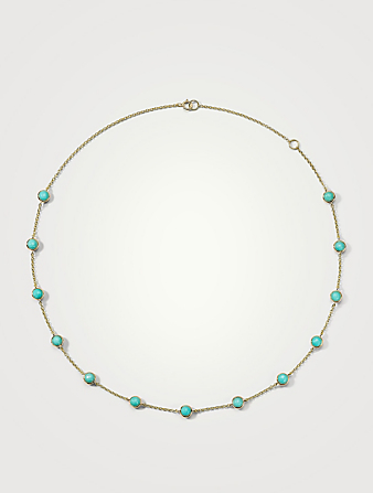 Lollipop 18K Gold Confetti Necklace With Turquoise