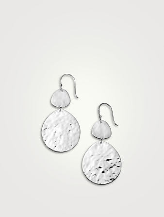 Classico Sterling Silver Crinkle Nomad Snowman Earrings