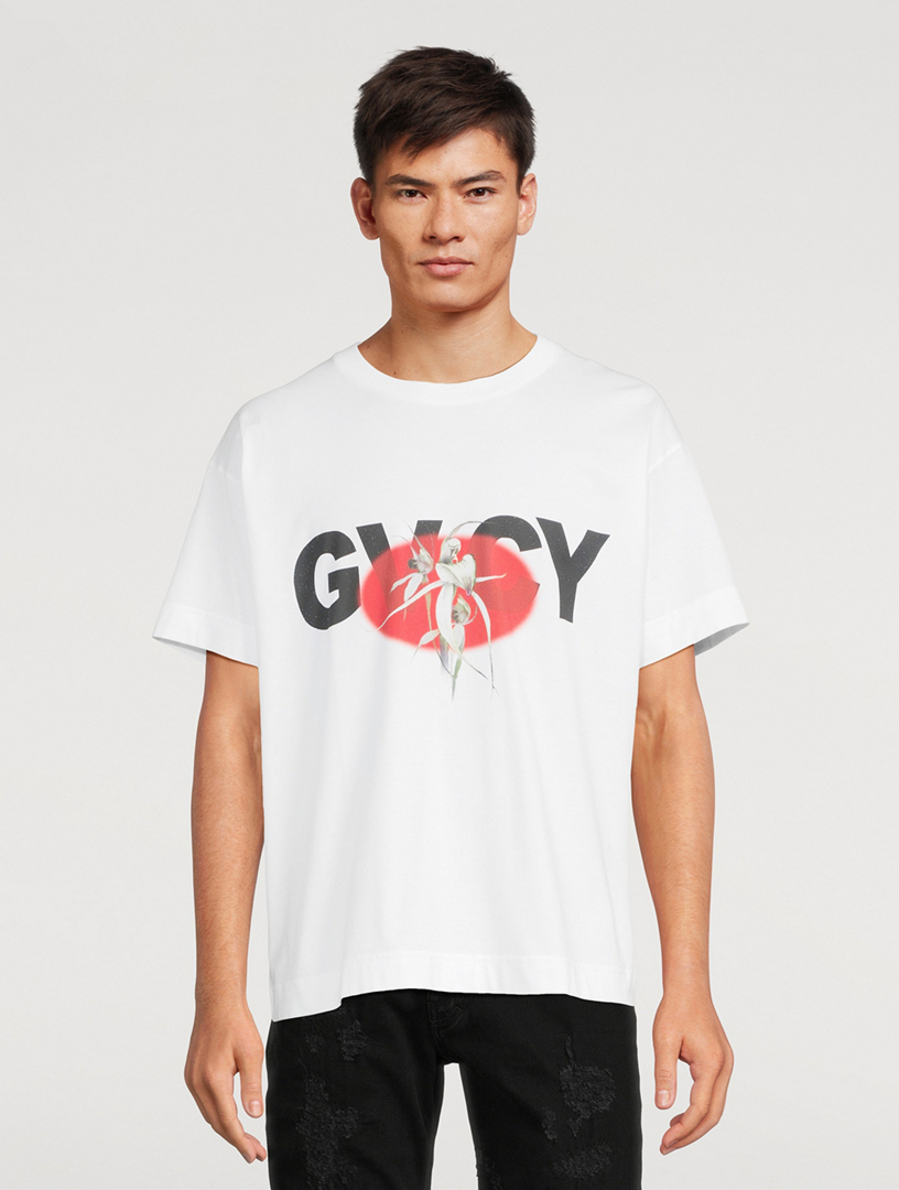 Boxy T Shirt With Logo Flower