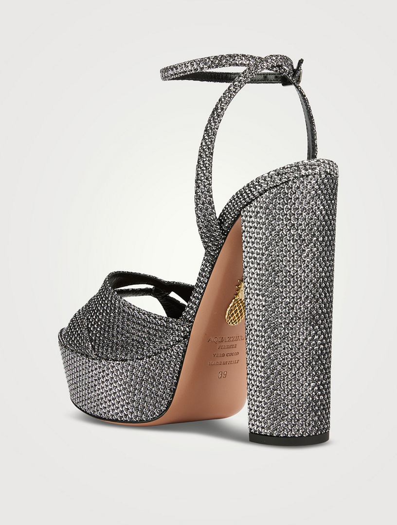 Sinner Metallic Jacquard Platform Sandals