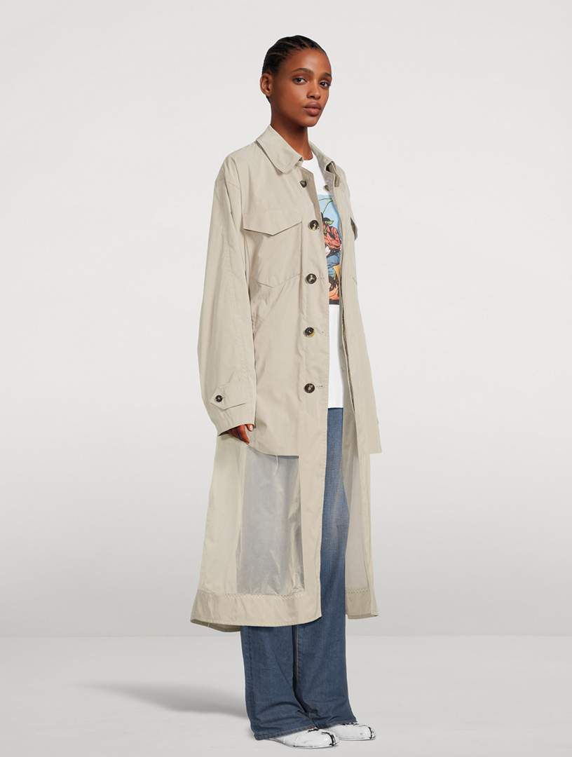 Mixed-Media Trench Coat