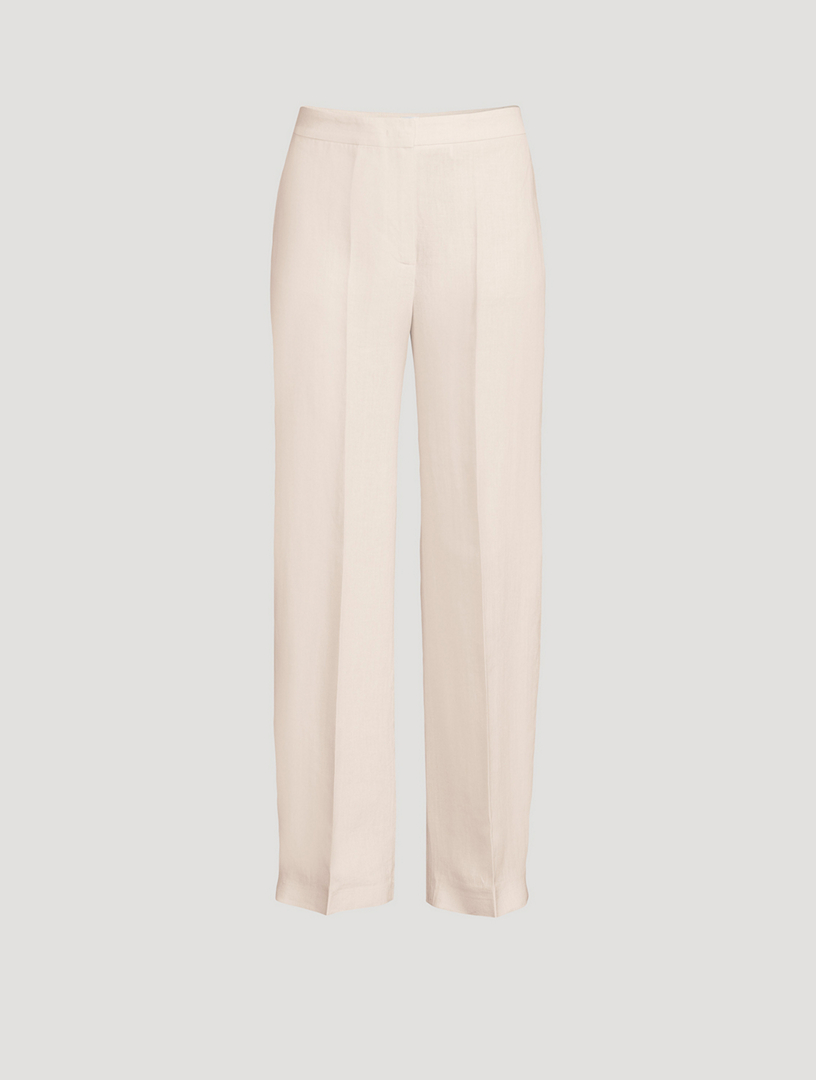 Straight-Leg Linen Trousers