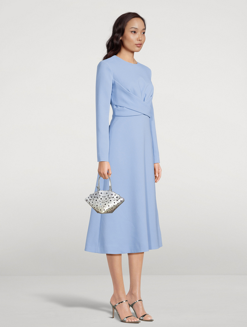EMILIA WICKSTEAD Elta Wrap-Front Double Crepe Dress | Holt Renfrew