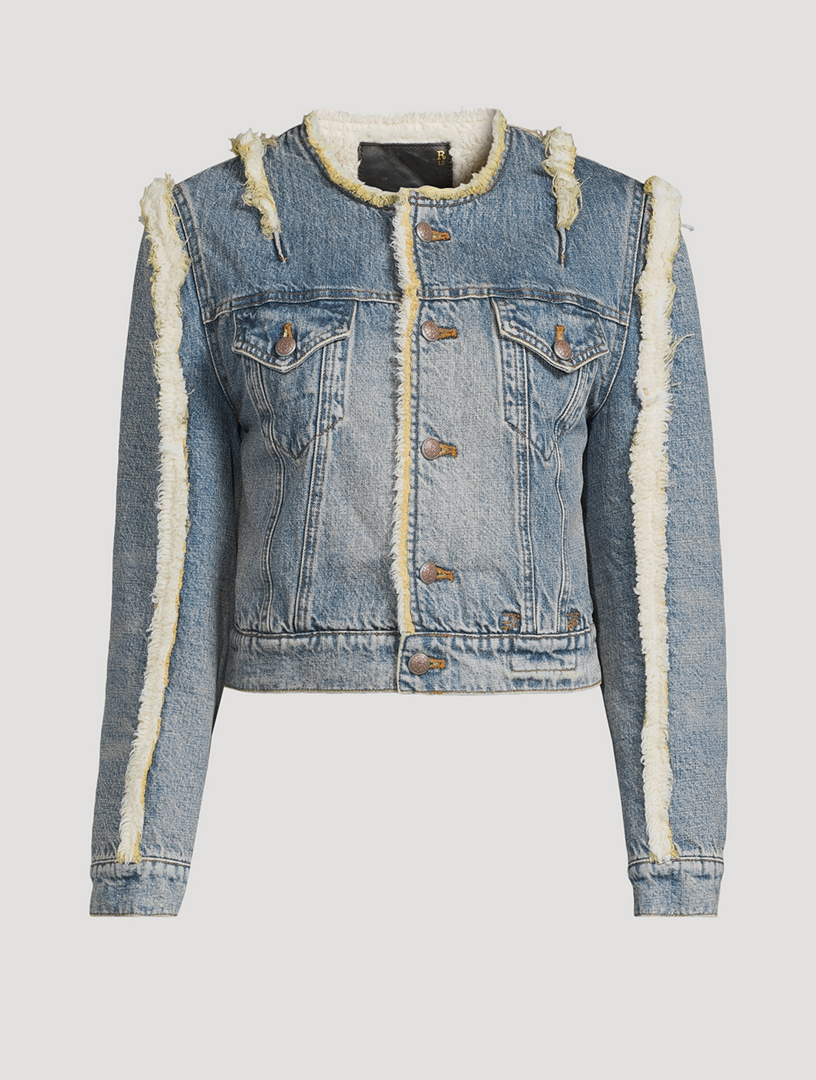 Sherpa-Lined Denim Trucker Jacket