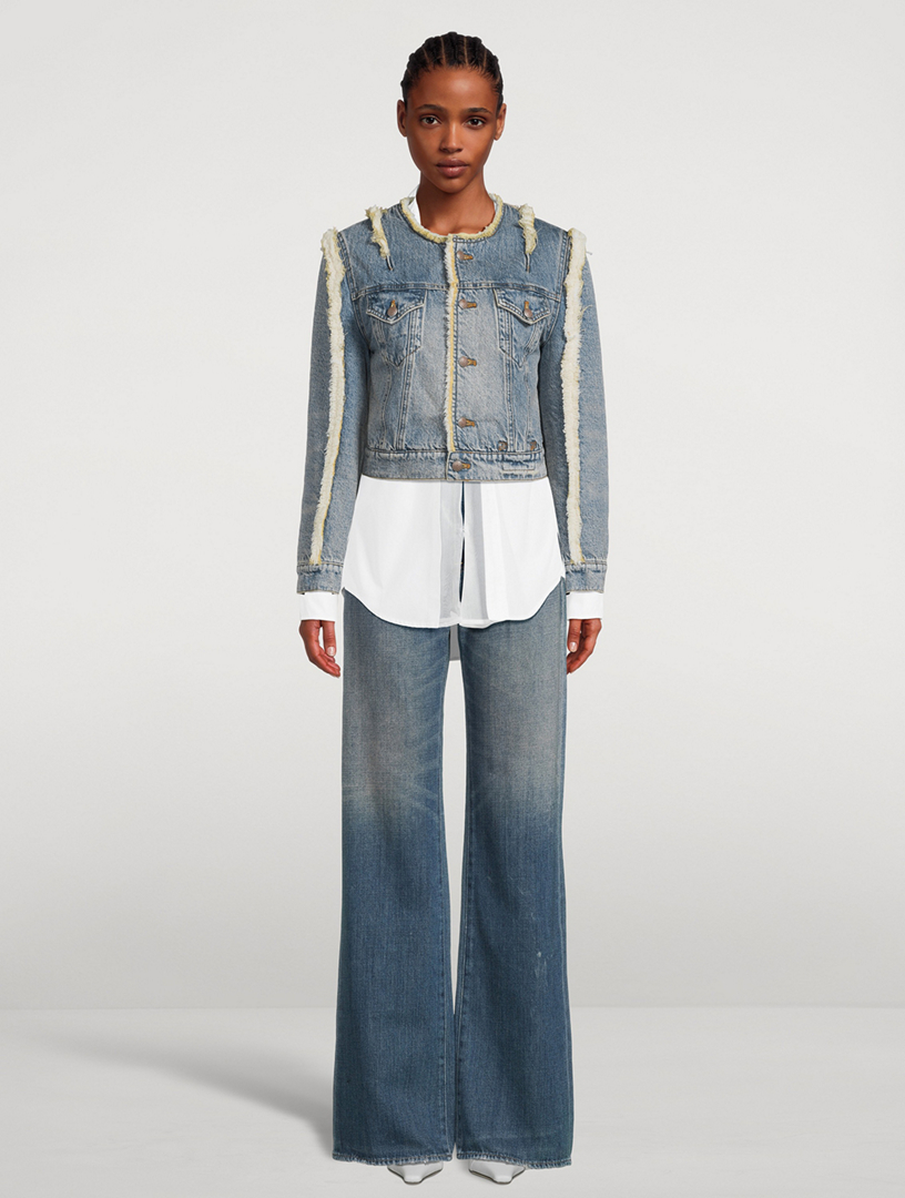 Sherpa-Lined Denim Trucker Jacket