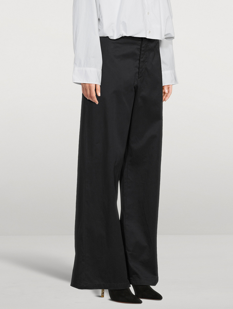 Wide-Leg Trench Trousers