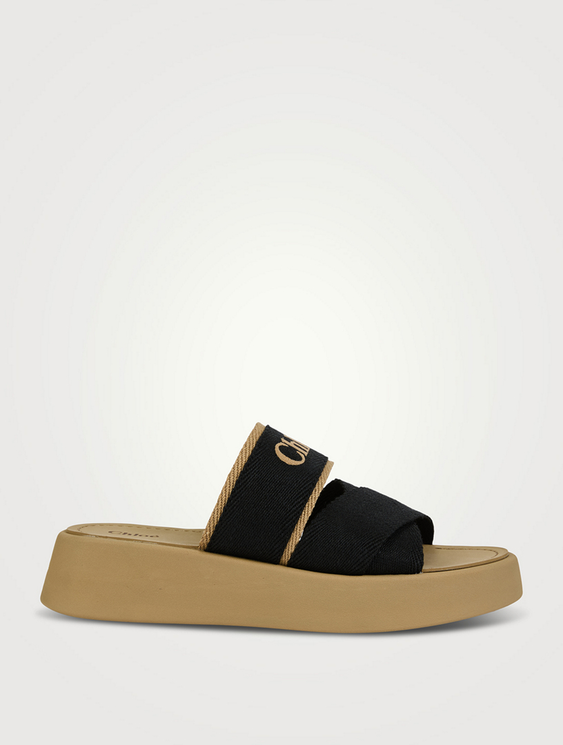 Platform clearance slide sandals