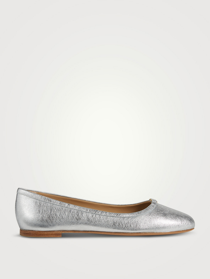 Marcie Metallic Leather Ballet Flats