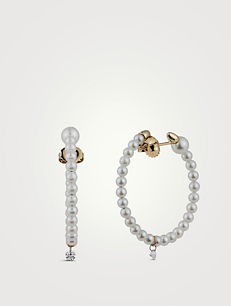 Créoles Sea Of Beauty en perles avec diamant