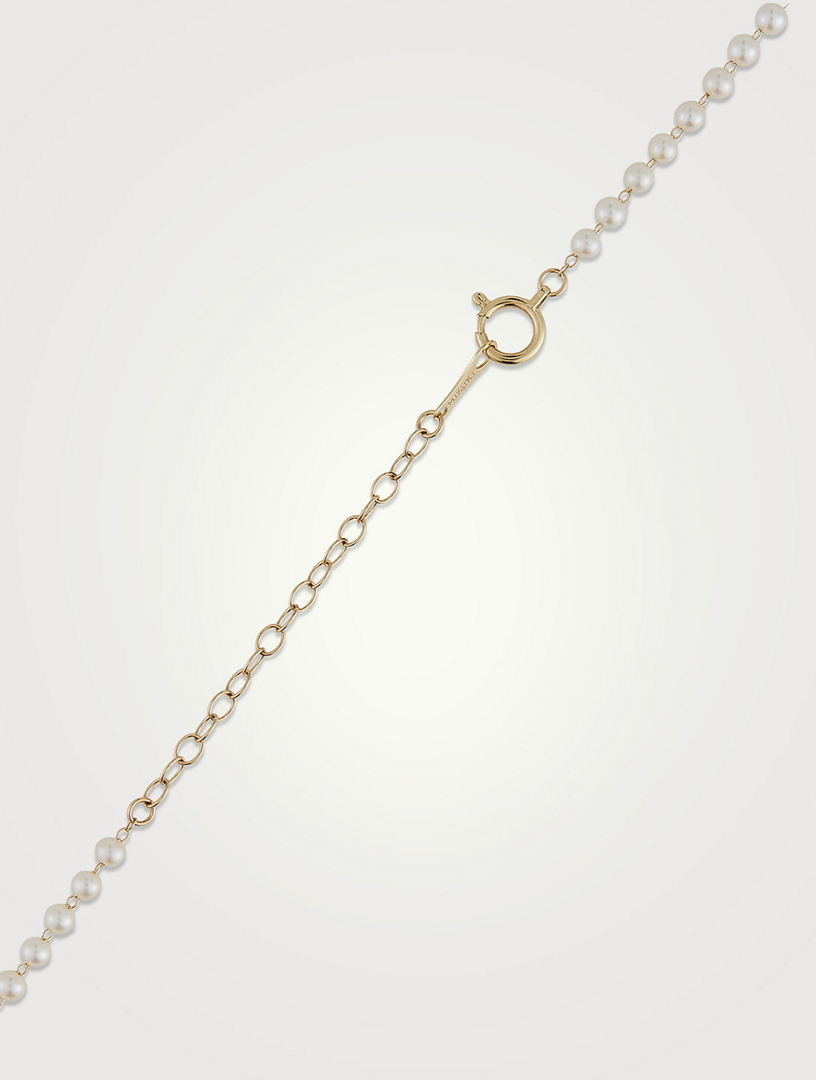 MIZUKI♡ Sea of Beauty Pearl and Diamond Necklace Mizuki 14kt Yellow Gold Sea Of Beauty Pearl And Diamond