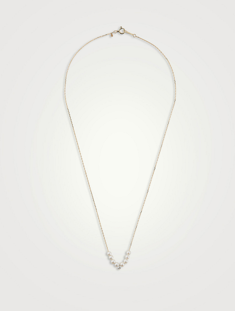 MIZUKI♡ 14K Yellow Gold Sea of Beauty Pearl Necklace Mizuki 14kt Yellow Gold Sea Of Beauty Pearl And Diamond