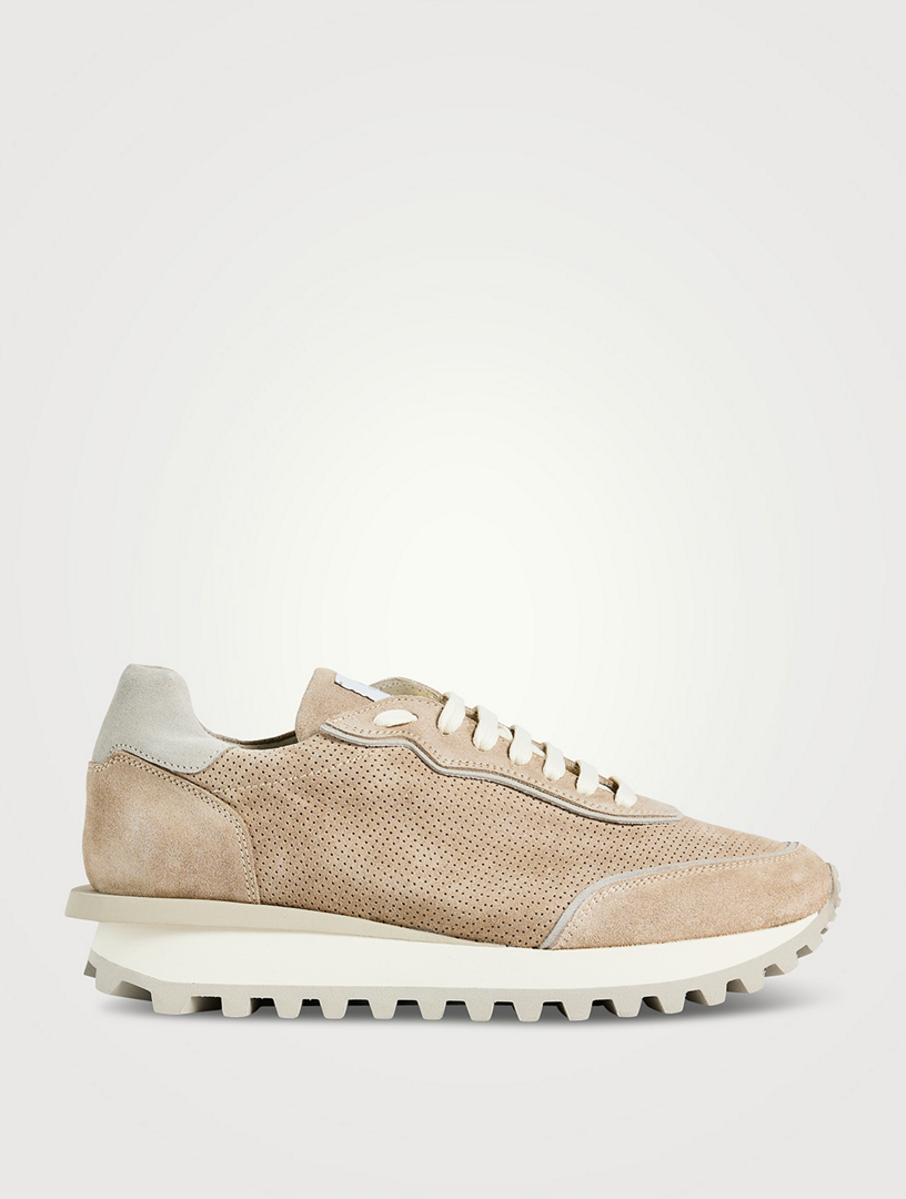 Perforated Suede Sneakers