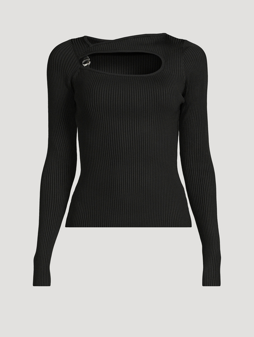 Cut-Out Ribbed Top