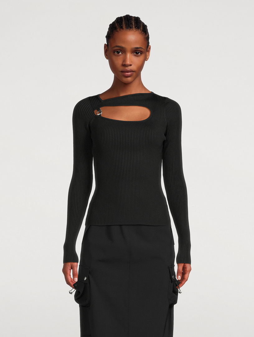 Cut-Out Ribbed Top