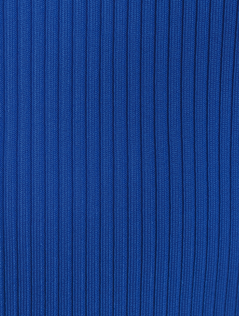 Cut-Out Ribbed Mini Dress