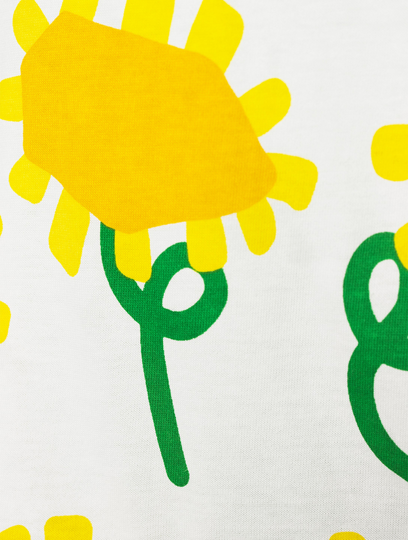 Cotton T-Shirt Dress Sunflower Print