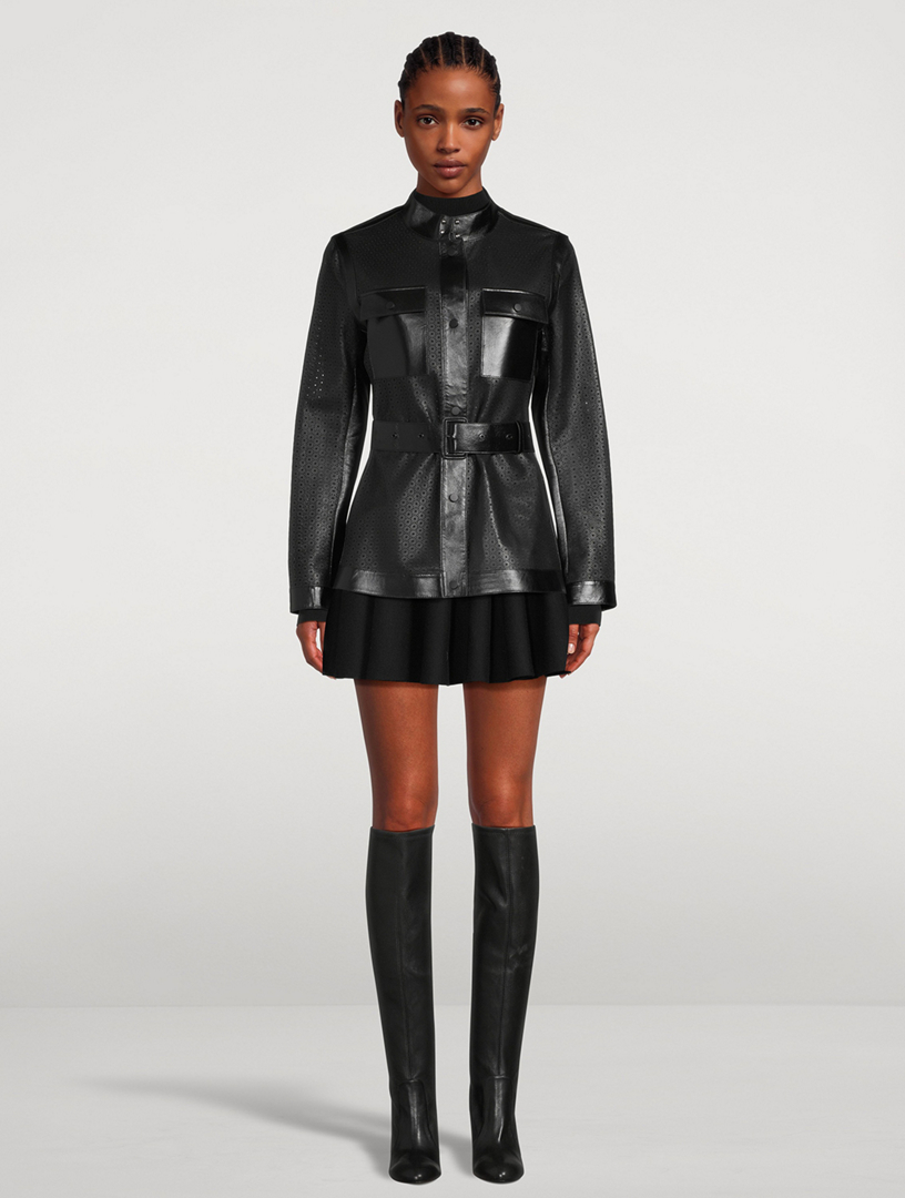 Naeva Perforated Leather Jacket