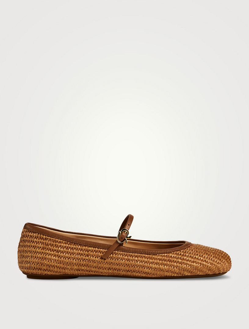 Raffia ballet flat with Vara bow, Ballet Flats, Women's