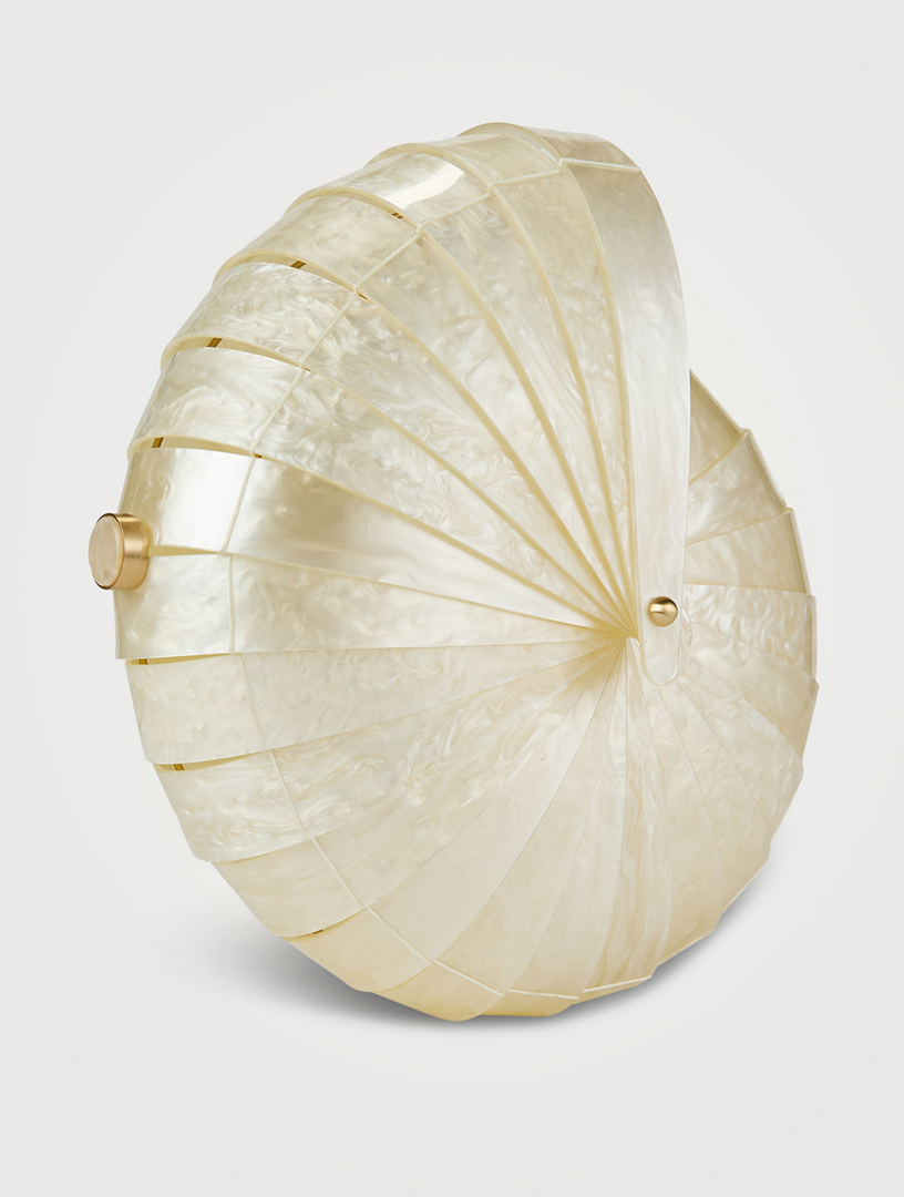 Sirena Acrylic Shell Clutch