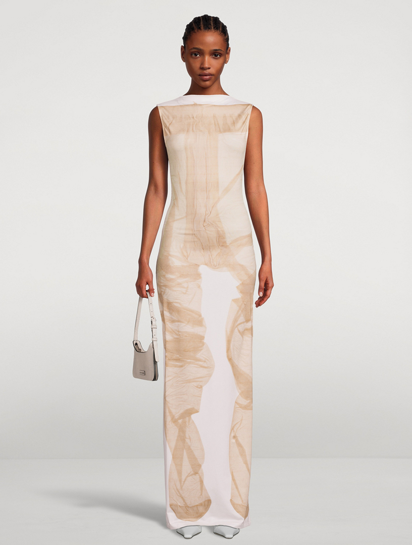 ACNE STUDIOS Sleeveless Maxi Dress In Pantyhose Print | Holt Renfrew