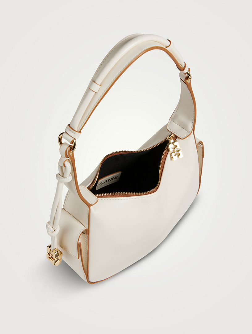 [Ganni] GANNI SWING SHOULDER BAG ☆送料込☆ Ganni Swing Recycled Leather and Faux Leather Shoulder Bag