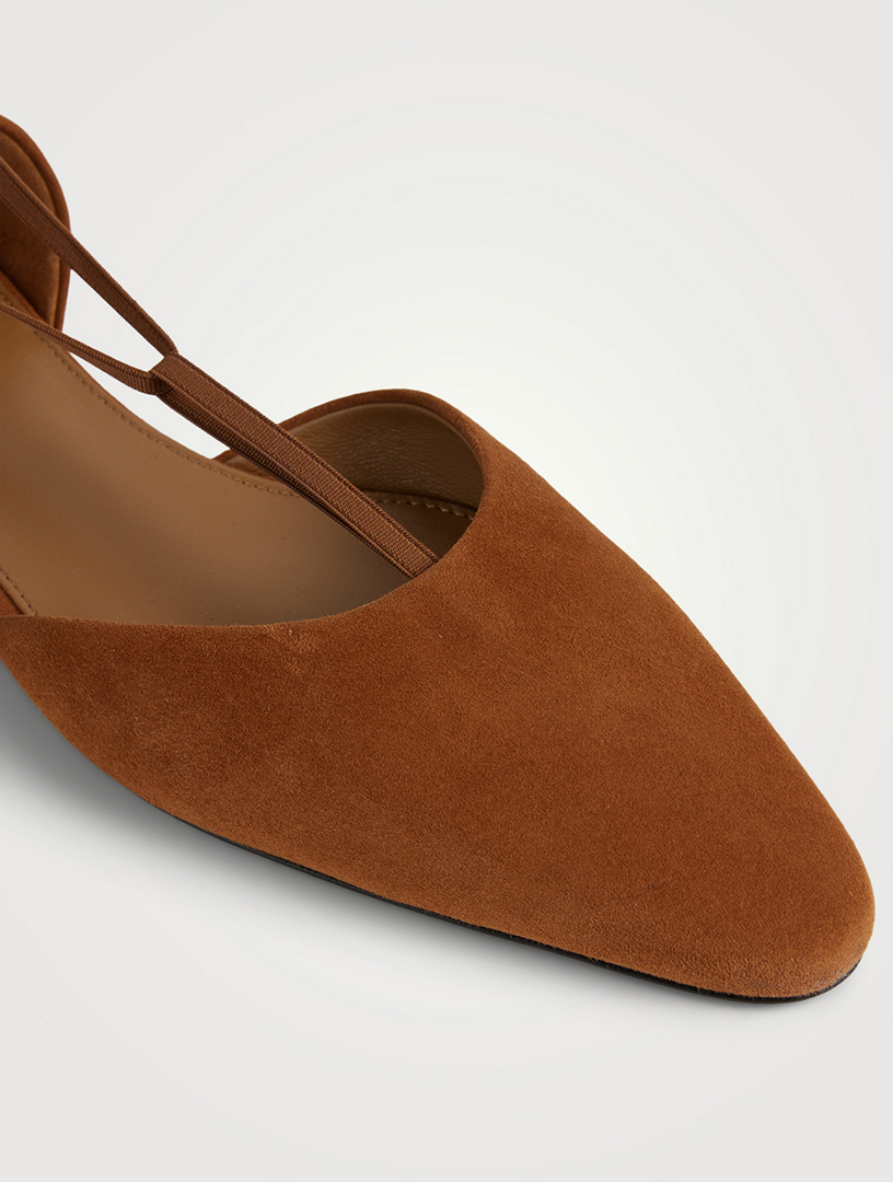 The T-Strap Suede Flats