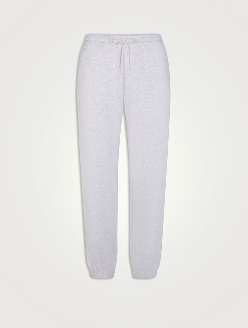 SKIMS, Cotton Fleece Jogger Pants, LIGHT GREY, Women