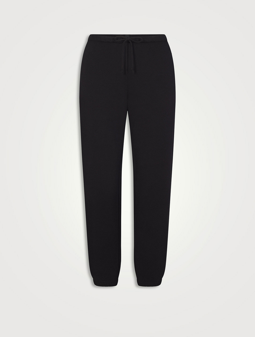 SKIMS Boyfriend cotton-jersey sweatpants - Onyx