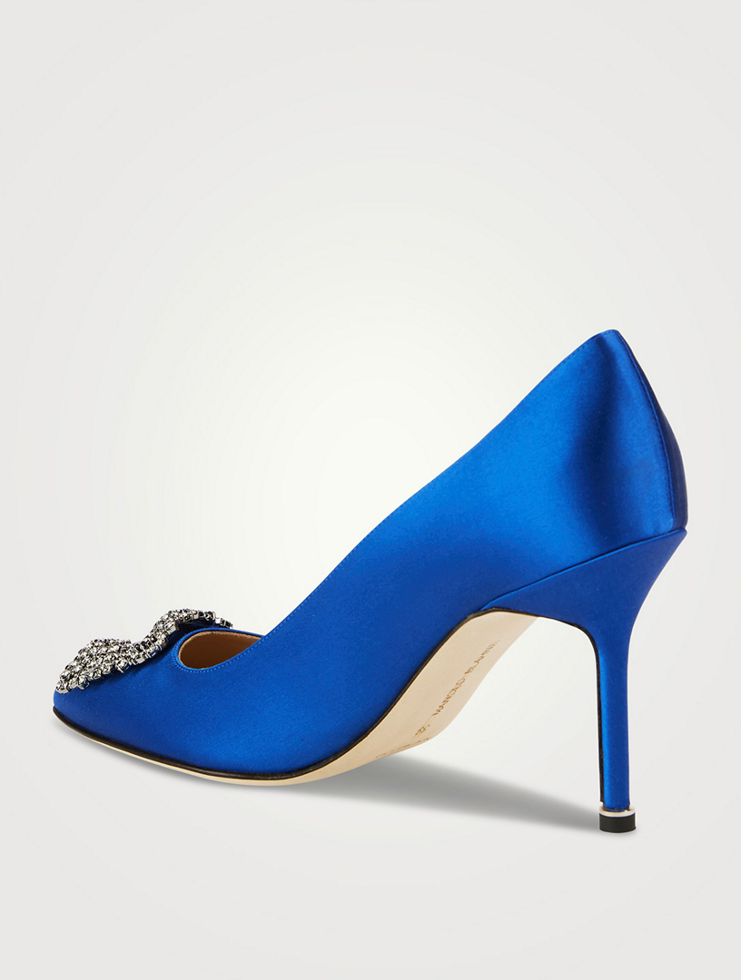 MANOLO BLAHNIK Escarpins Hangisi 90 en satin Holt Renfrew