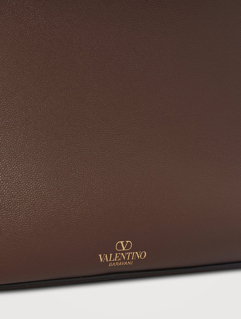 Large VLOGO Moon Leather Shoulder Bag