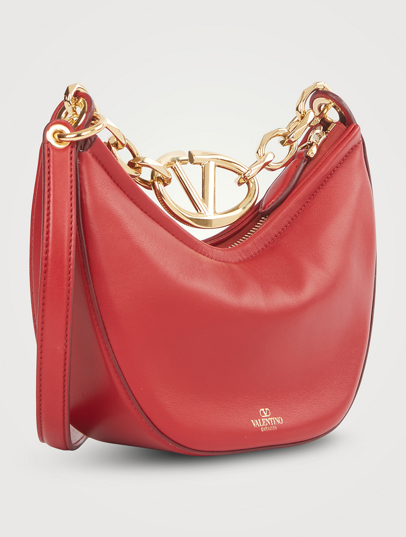 Mini VLOGO Moon Leather Shoulder Bag