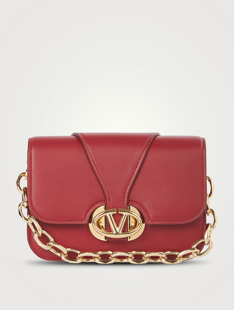 VALENTINO GARAVANI Small VLOGO O'Clock Leather Shoulder Bag | Holt 