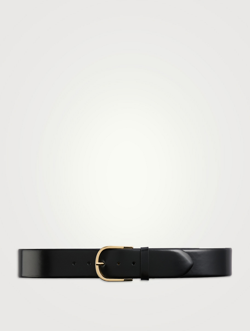 Slim braided leather belt – TOTEME