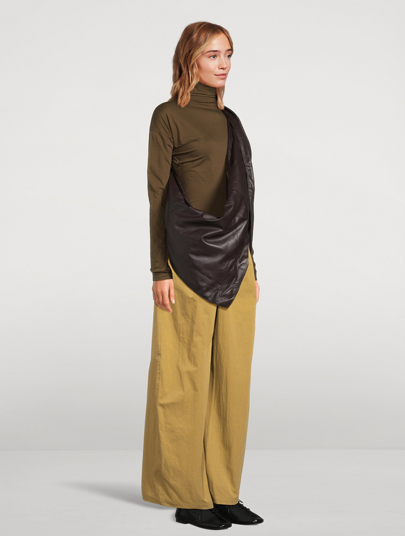 LEMAIRE | Scarf Leather Shoulder Bag | BROWN | Women | Lane