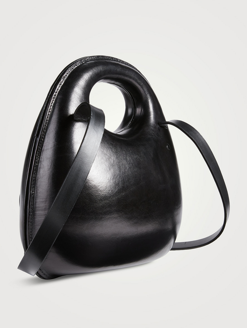 Egg Leather Top Handle Bag