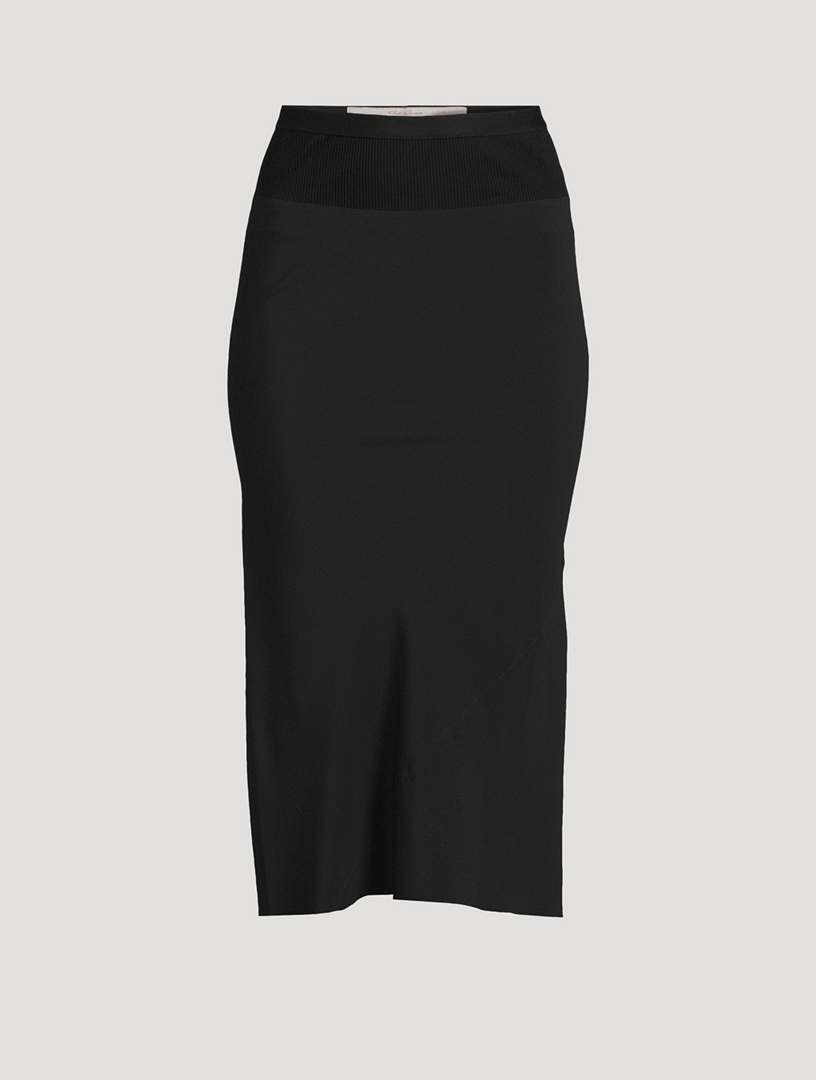 Cocoon Crepe Bias-Cut Skirt