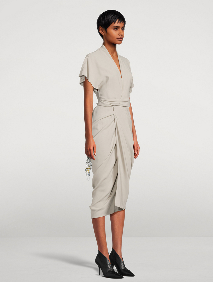 Cady Crepe Wrap Dress