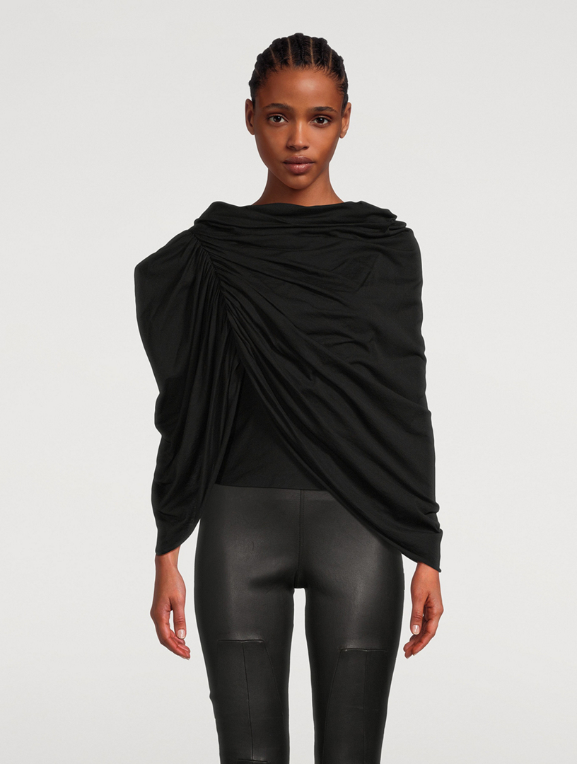 Nun Draped Jersey Top