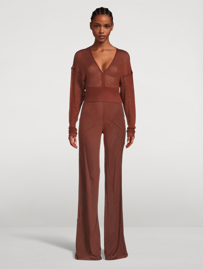 Bias-Cut Jersey Pants