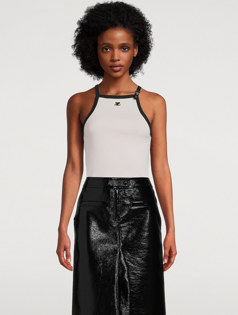 Buckle Contrast Tank Top