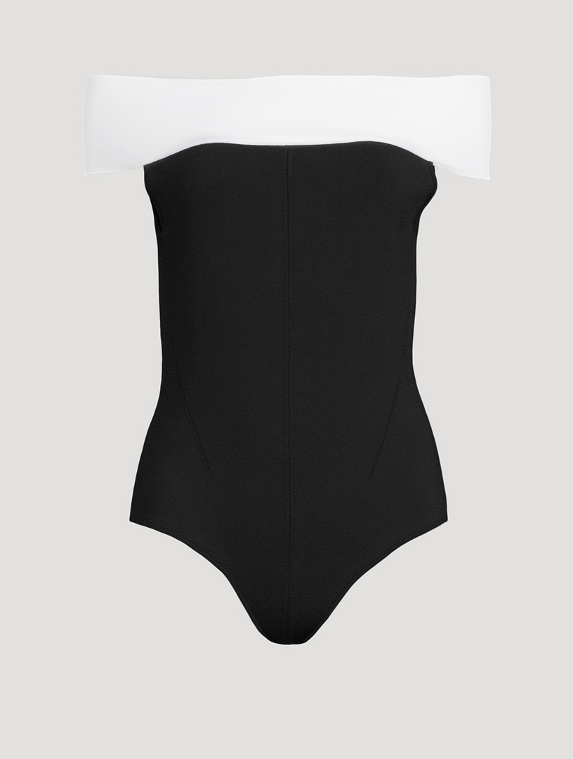 Like a Bird Black Off-the-Shoulder Bodysuit