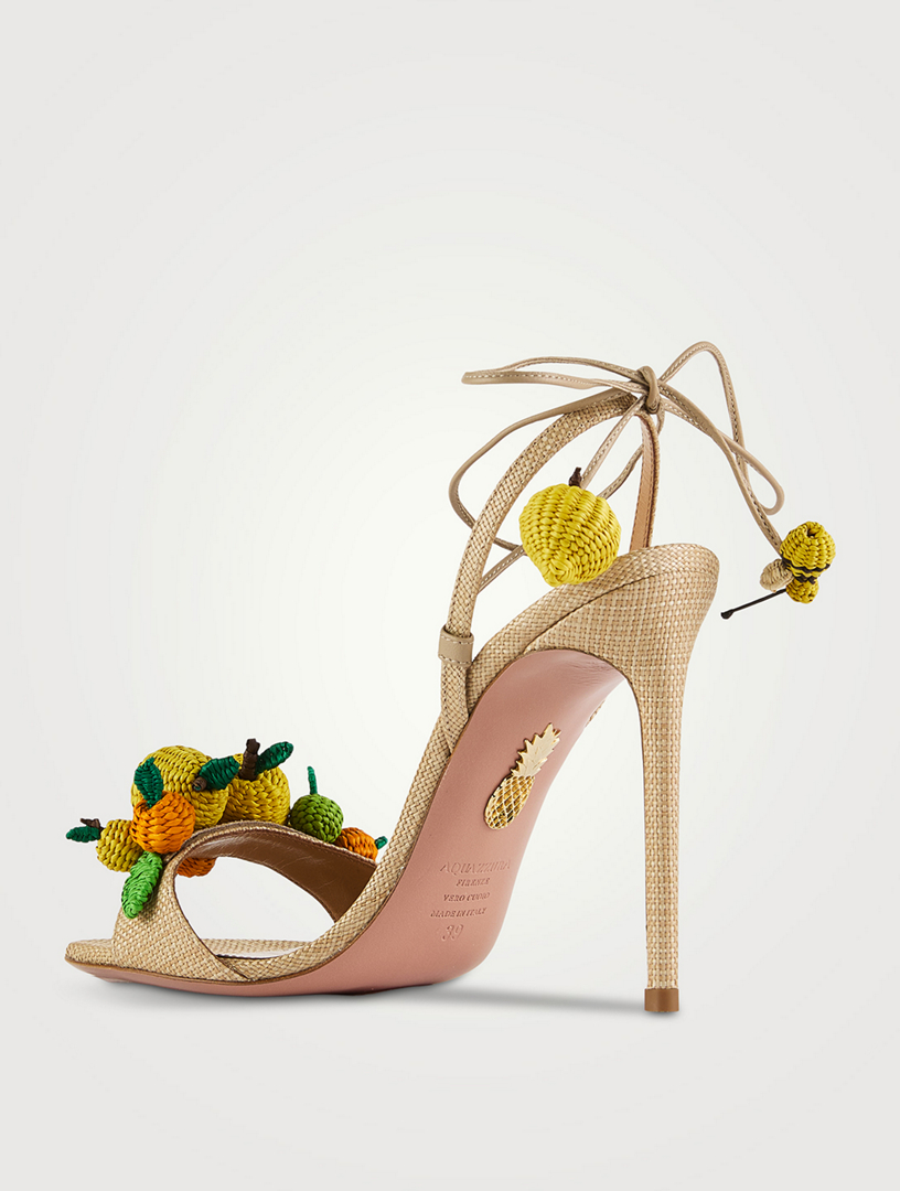 Citrus Punch Raffia Sandals