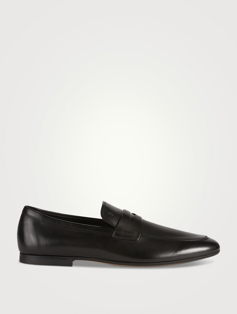 FERRAGAMO Crown Leather Loafers